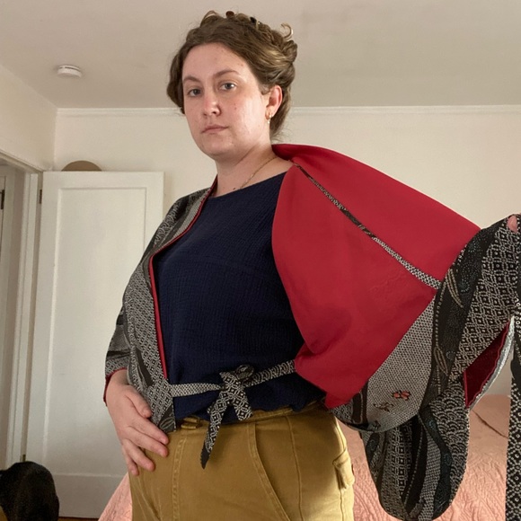 Vintage Cropped Kimono - Picture 5 of 8